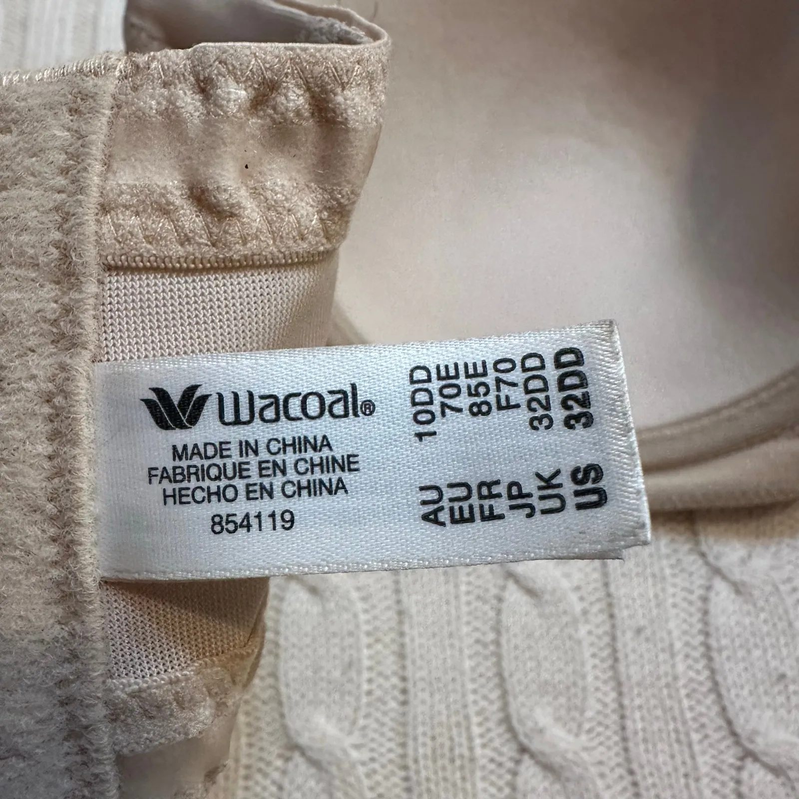 Wacoal 854119 Strapless Bra sz 32DD - Image 4