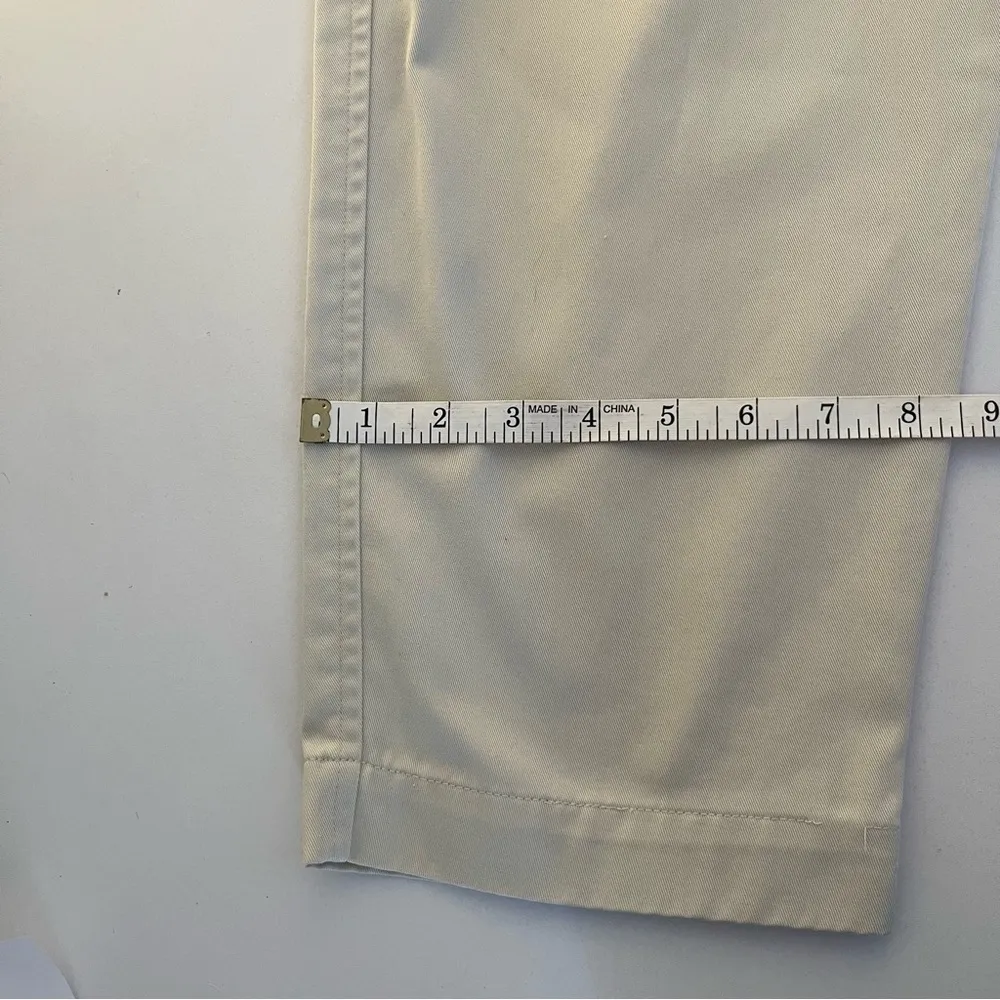 Talbots Chatham Fly Front Ankle Pants - Solid - Curvy Fit Beige XL Size 12 - Image 8