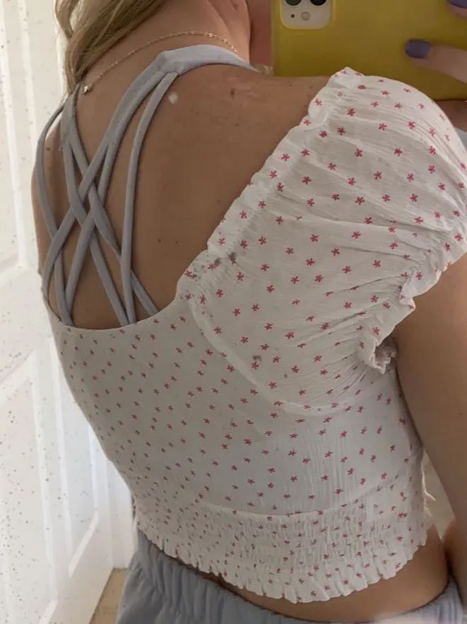 PacSun Cropped Tie-Blouse - Image 2