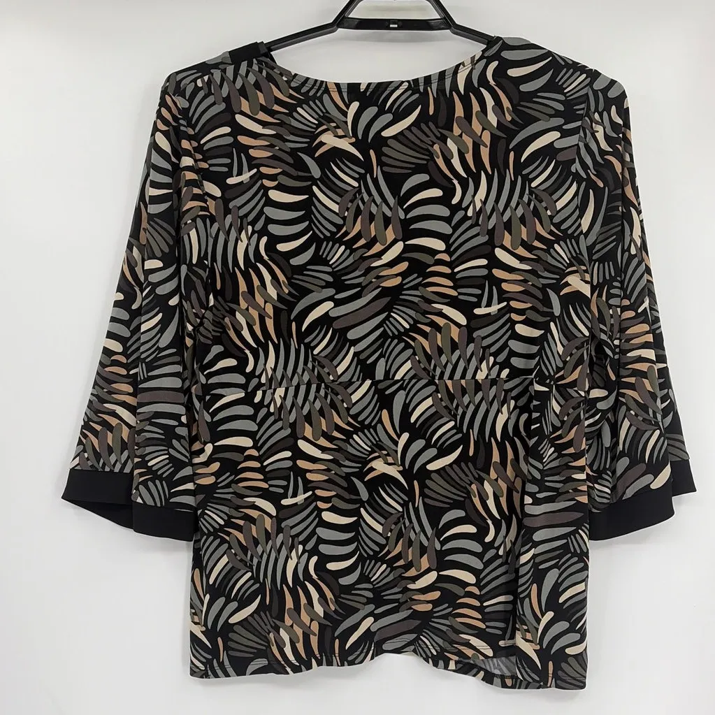 Lane Bryant Babydoll Too Sz 18/20 Y2K Boho Tropical Retro Coastal Stretch 70s - Image 4