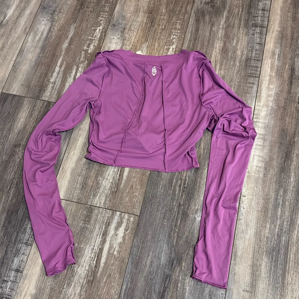 Free People Movement  Long Sleeve Crop Top Orchid FP Movement XS - Image 2