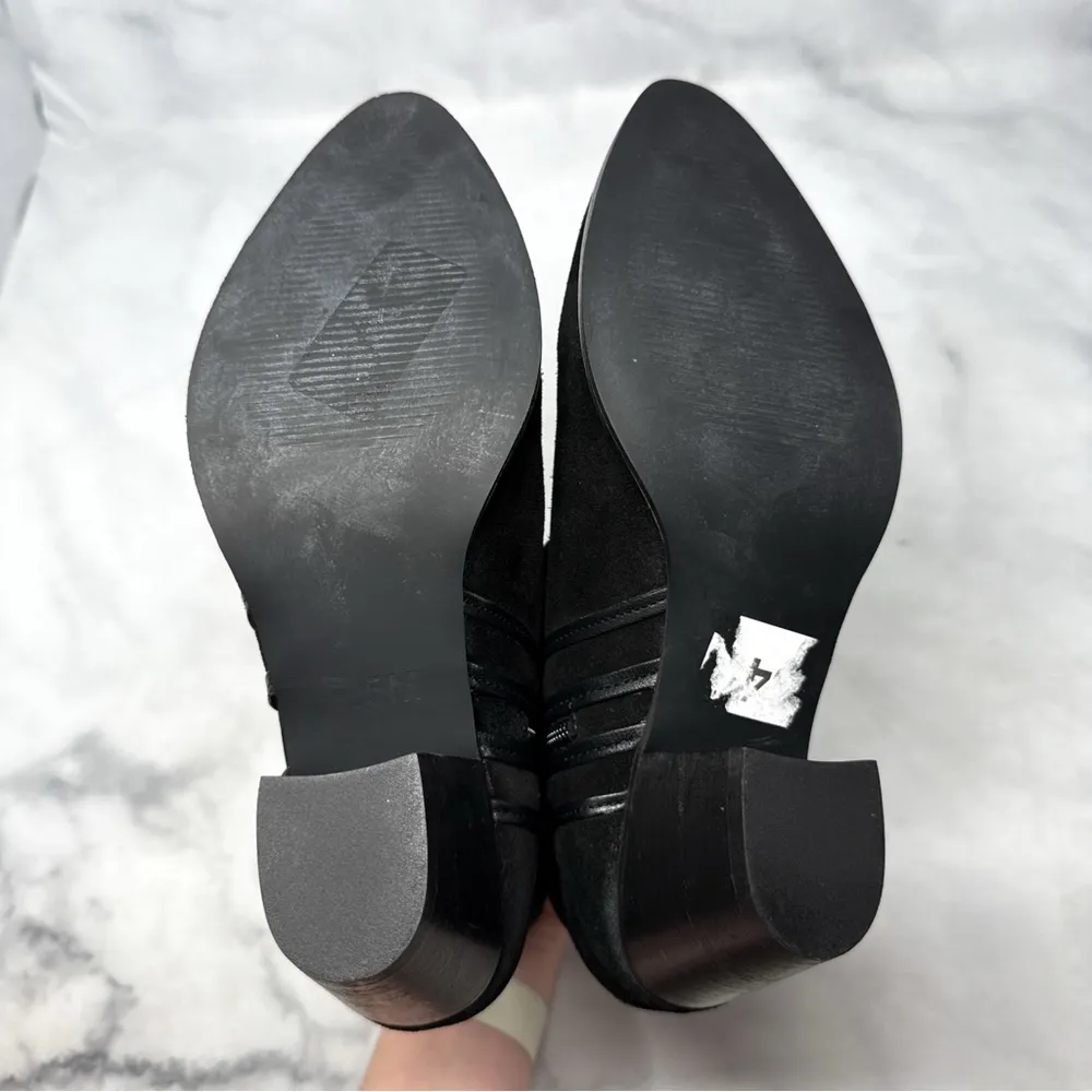 Coconuts by Matisse Ford Suede Leather Almond Toe Minimalist Ankle Boots Black - Image 8