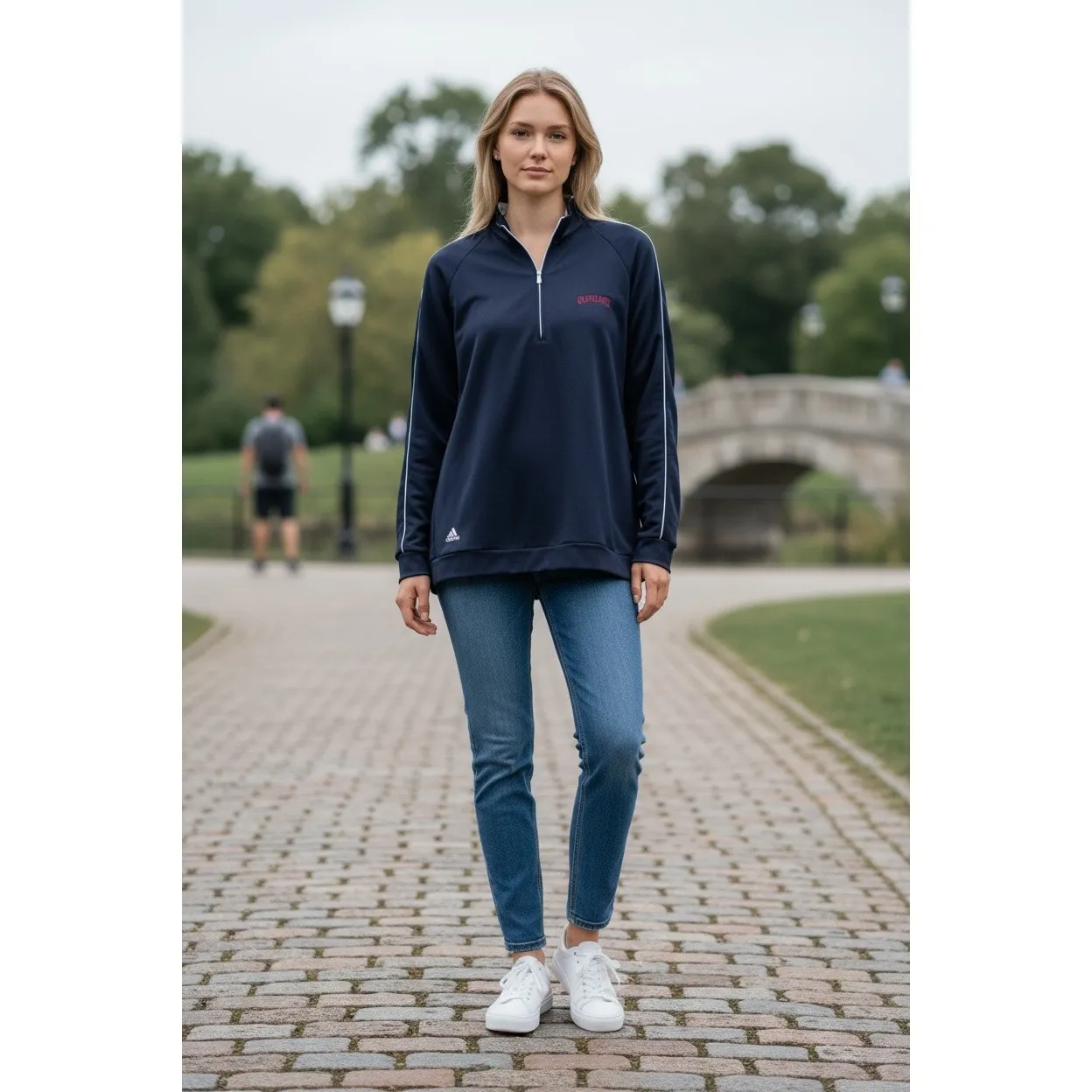 ADIDAS Climalite 🏀Cleveland Cavaliers Pullover 1/4 Zip M Navy Blue Golf - Image 3