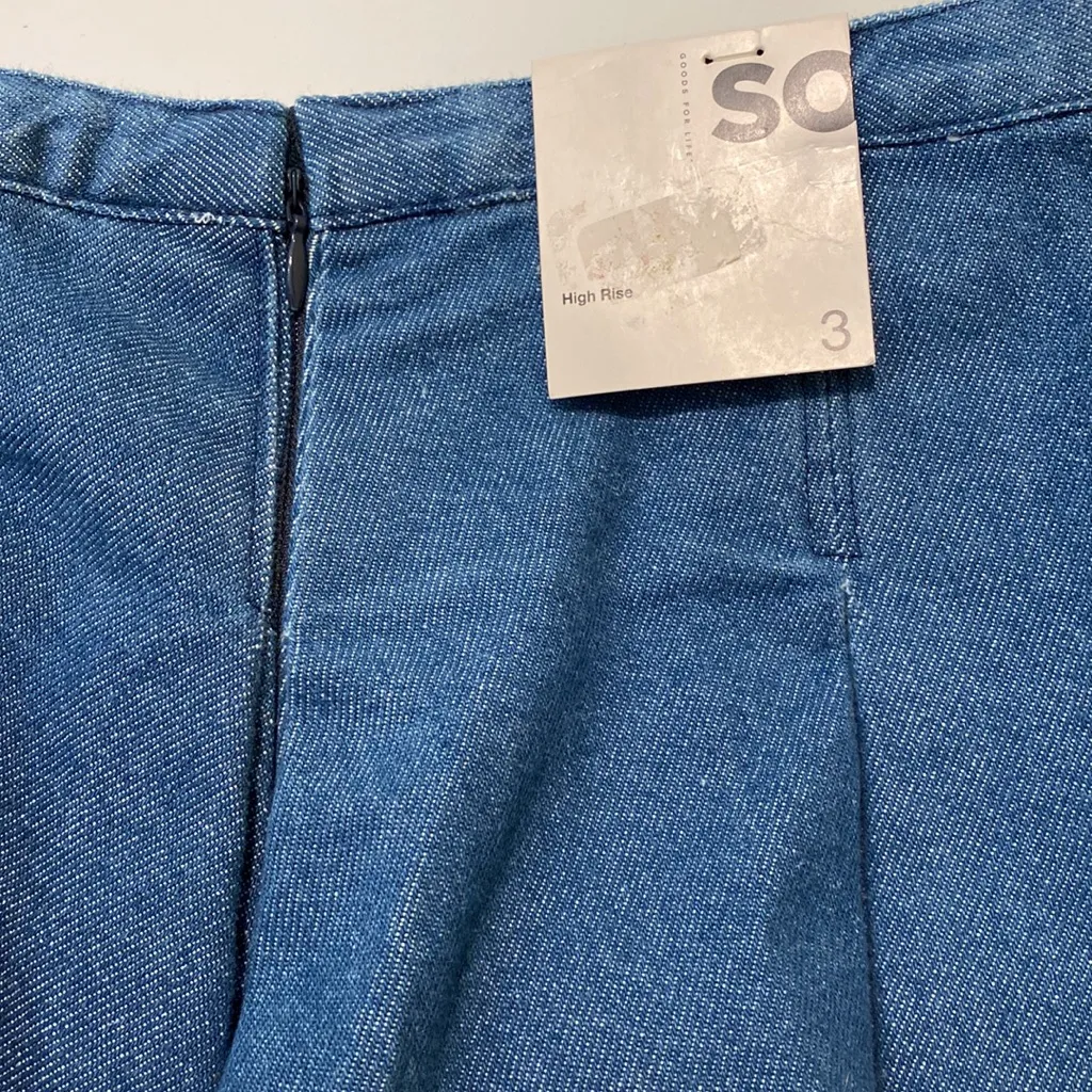 SO Denim High Rise Mini Skirt Size 3 Juniors NWT - Image 6