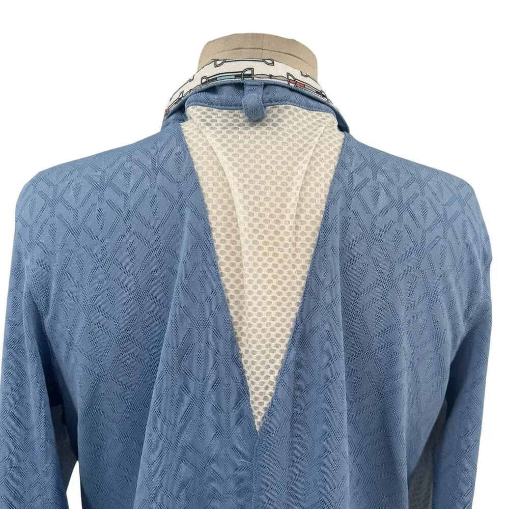 Kerrits Tailored Stretch Show‎ Shirt Blue Long Sleeve Pullover Size Large - Image 6
