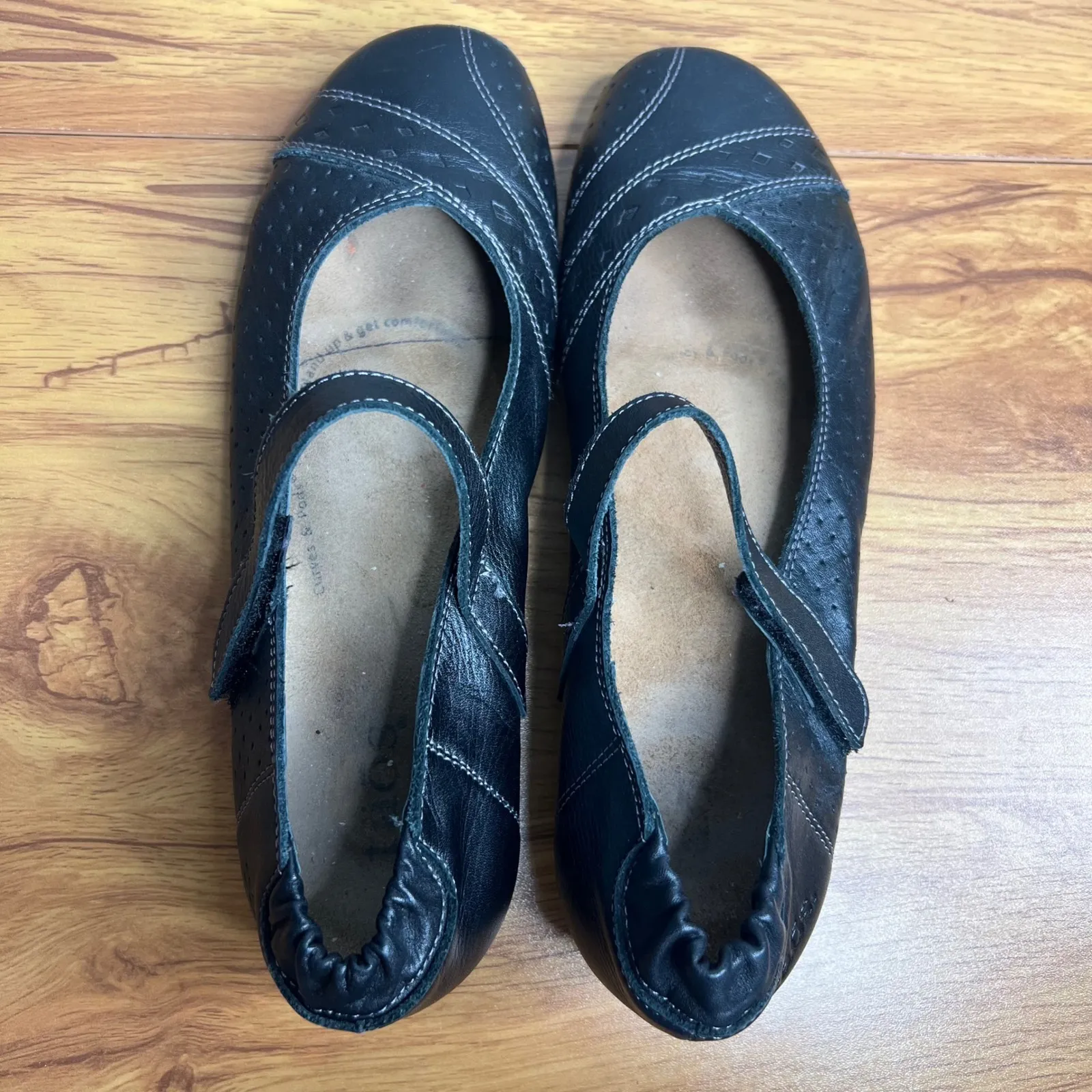 Taos Step It Up Mary Jane Flats Size 6.5 US 37 EU Leather Black Comfort - Image 3