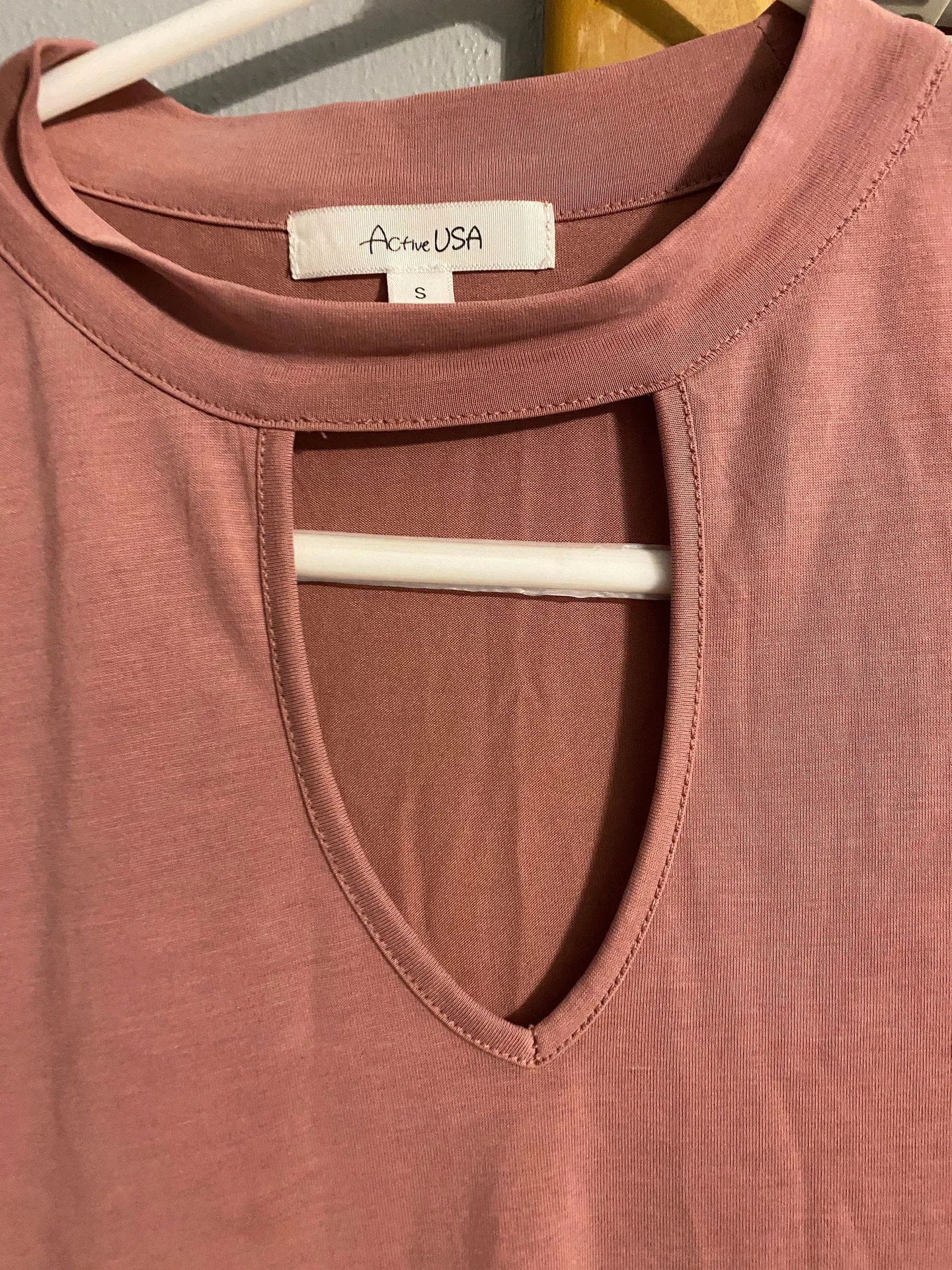 Active USA Cute V Neck Women’s Short Sleeve Top - Image 3