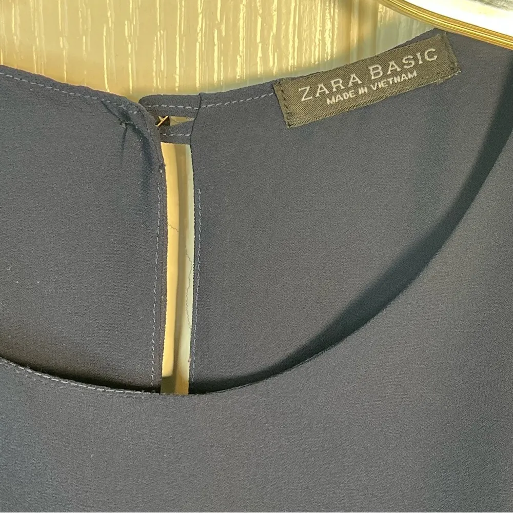 Zara Basic Navy Blue A Line Dress Fits A L - Image 4