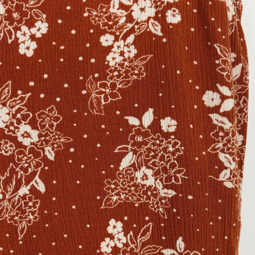 Three Dots Wide Leg Pants Loosefit Flowy Smocked Waist Womens Size Large - Image 9