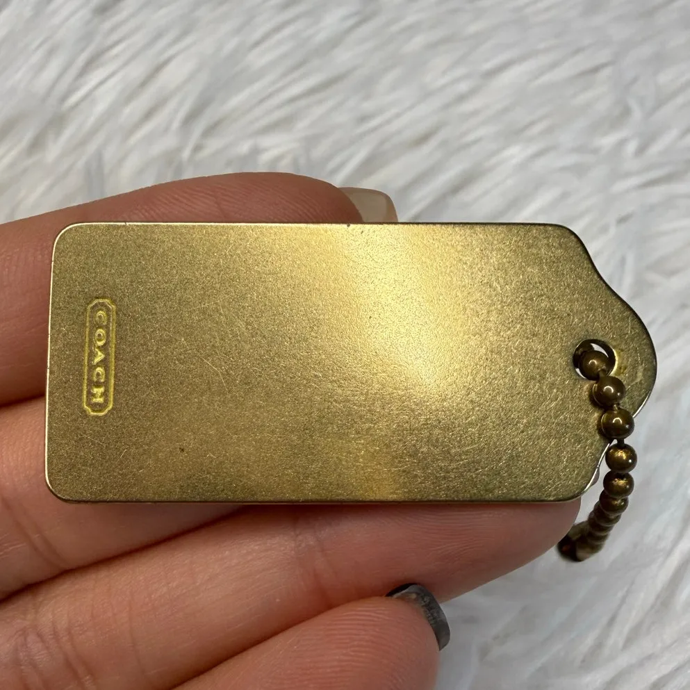 1.5” y2k COACH Vintage Fob Bag Charm Hang tag Hangtag - Image 2