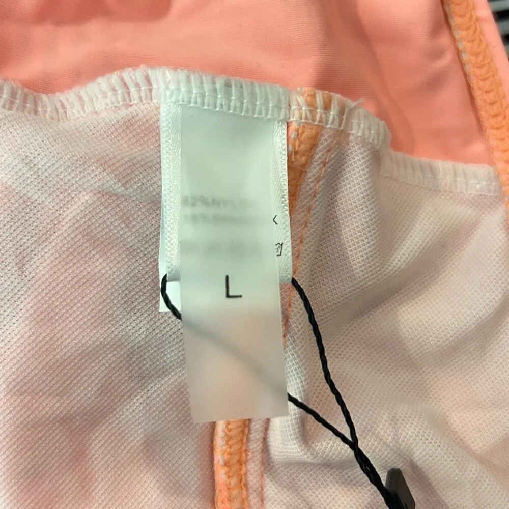 Holipick Swimsuit Womens L Peach Black Sleeveless Lace One‎ Piece Bikini NEW Orange Size L - Image 4