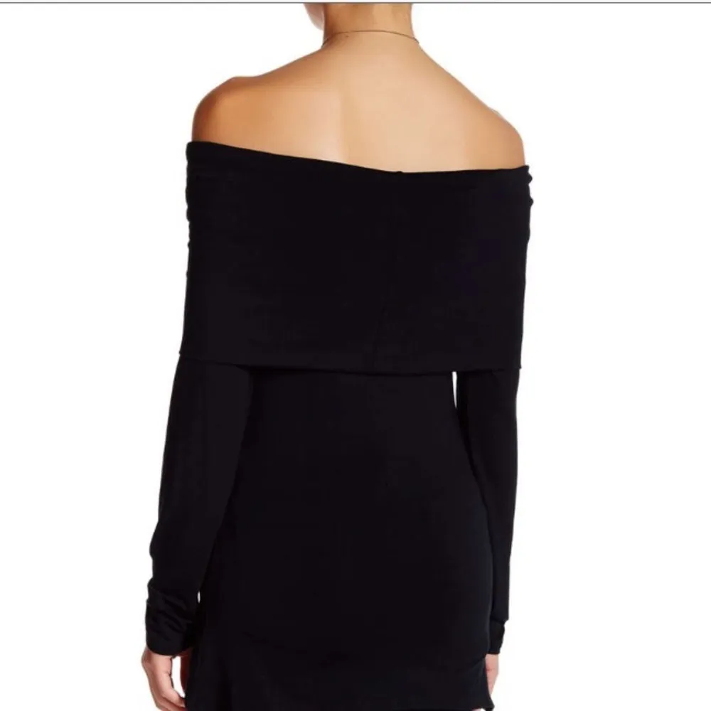 Go Couture  Off the Shoulder Black Long Sleeve Top - Image 2