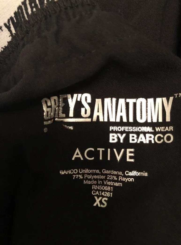 Grey's Anatomy Black Scrub Bottoms - Image 4