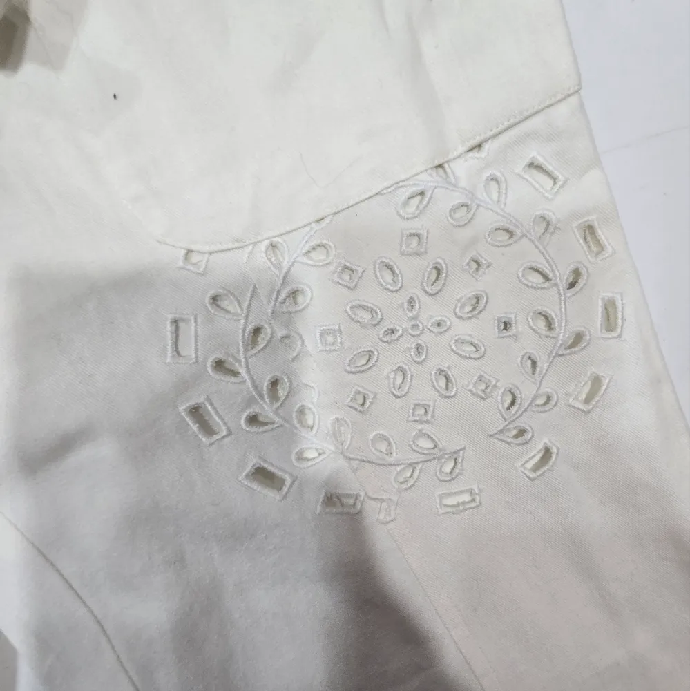 Tularosa Valentina Embroidered Pants in White - Image 6