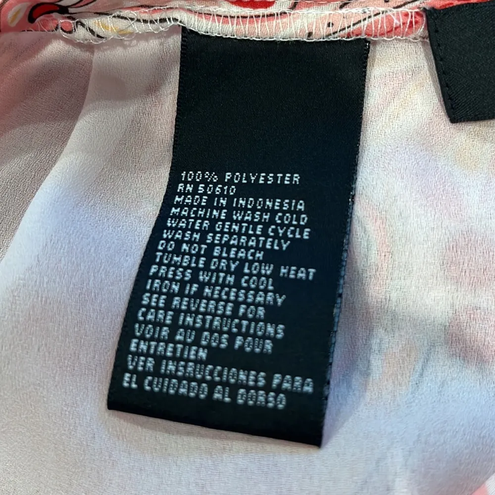 Kasper 70s Boho Pink Floral Paisley Fully Lined Side Zip Skirt Sz 8 - Image 6