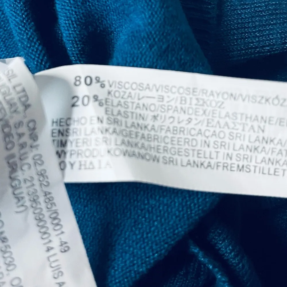 Zara Cardigan Sweater Indigo Blue Size Large - Image 4