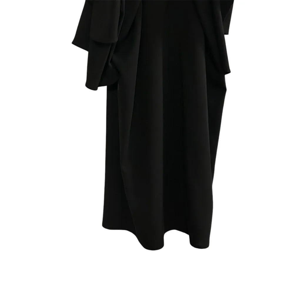 Naked Zebra Women's Black Cold Shoulder Knee Length Dress Size L - Image 4