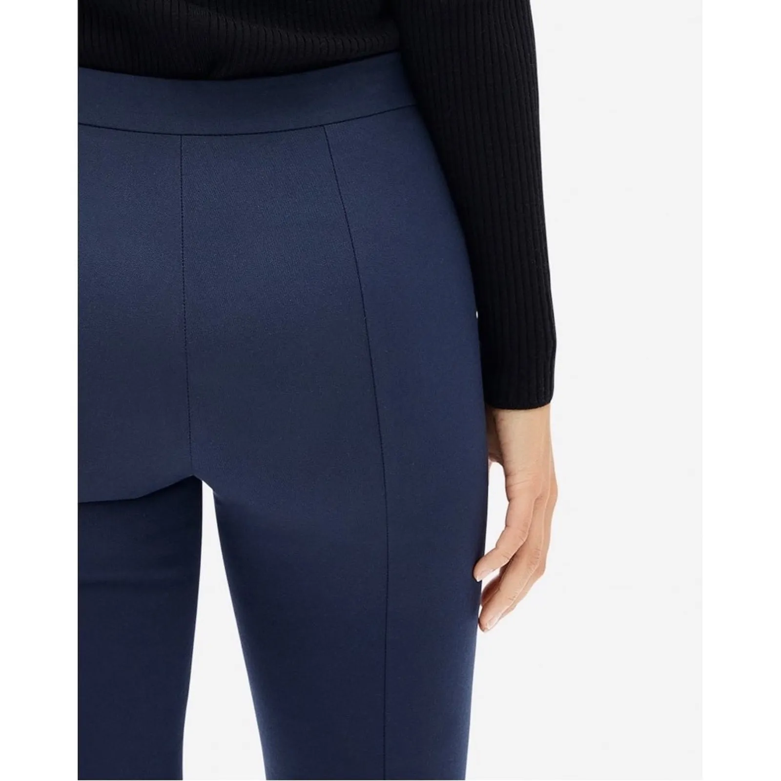 Everlane The Side-Zip Stretch‎ Cotton Pant Navy Sz.2 - Image 4