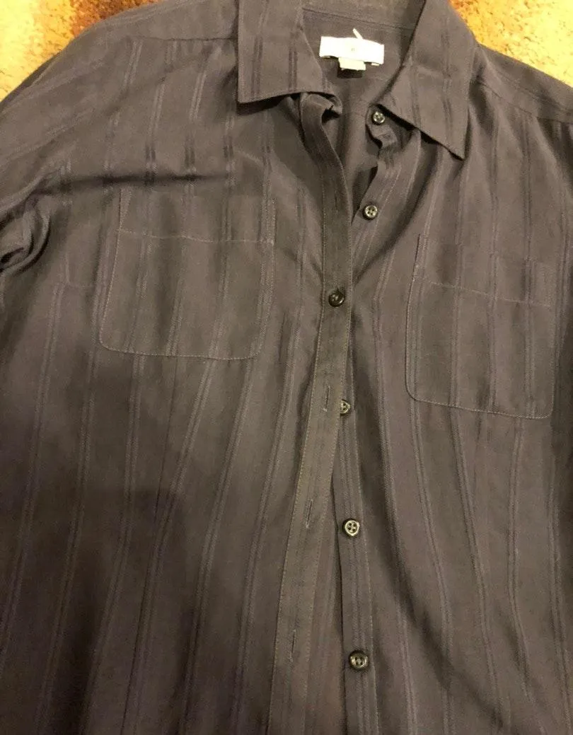 Navy blue button down dress shirt never worn long sleeve  - Image 2