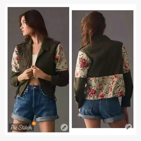 Anthropologie Tiny Leslie Embroidered Utility Jacket - Image 3
