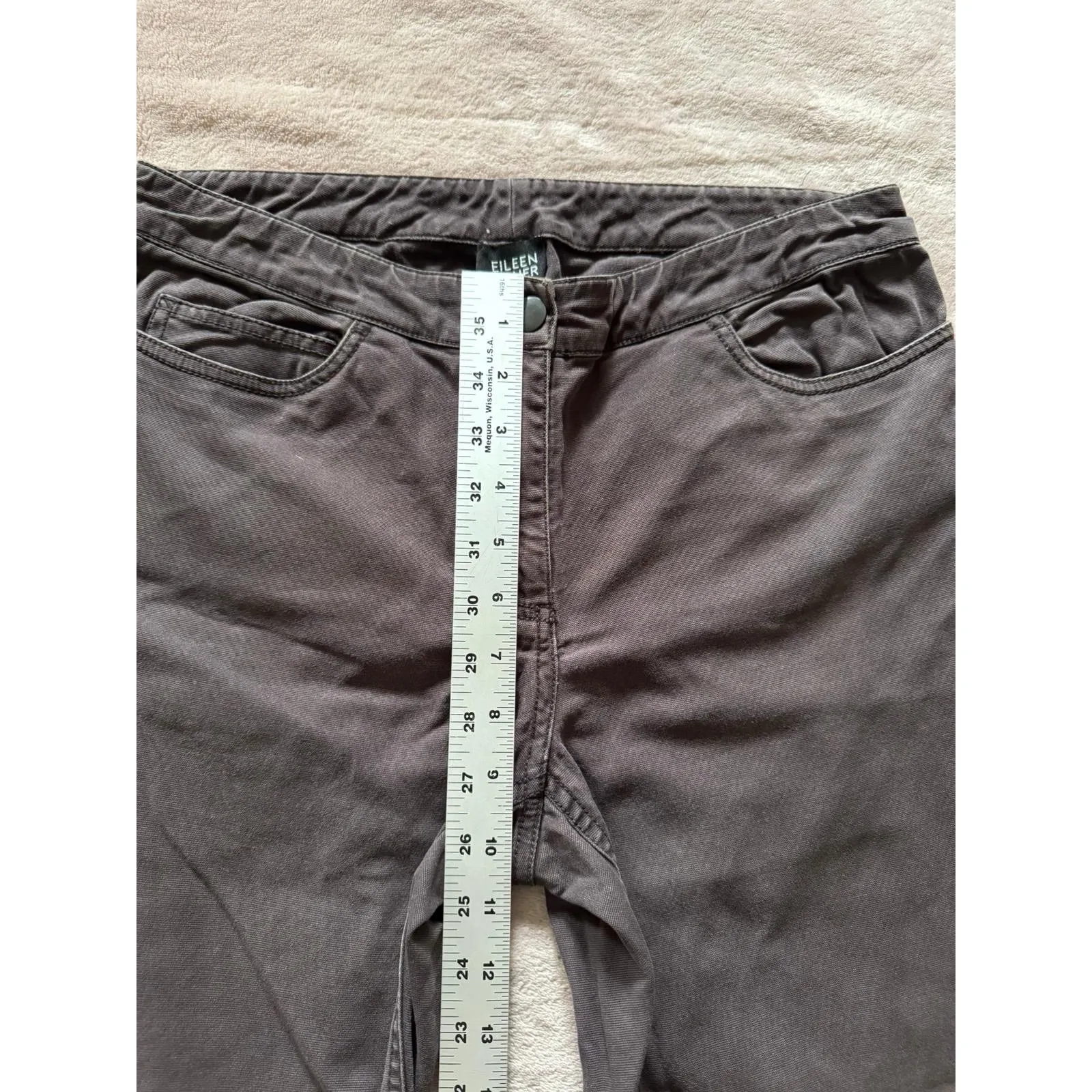 Eileen‎ Fisher Women's Skinny Rust Brown Denim Pants Size Small - Image 7