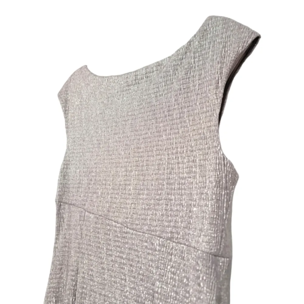 Connected Apparel Shimmer Midi Sleeveless Faux Wrap semi formal Dress Size 6 - Image 10