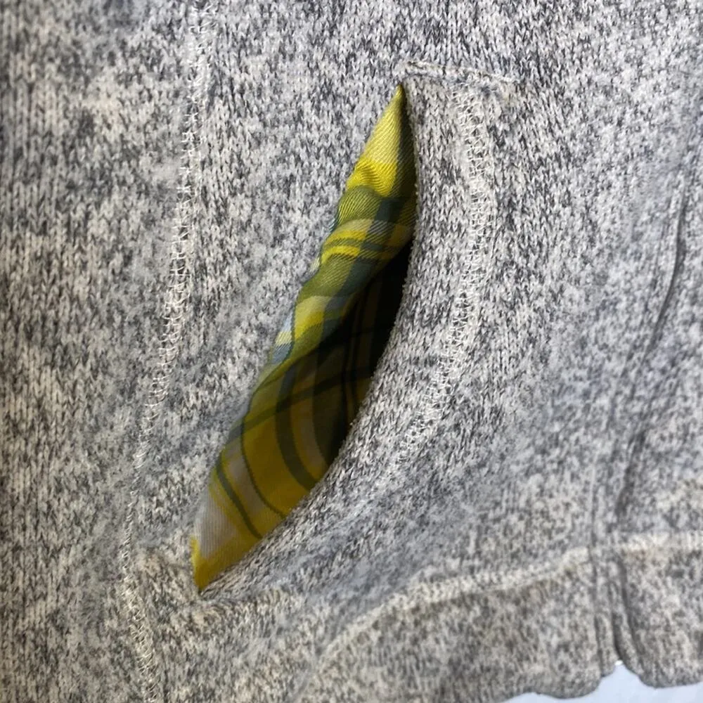 The North Face Gray Heather Fleece Zipper Jacket Long Sleeve EUC Sz Sm Warm - Image 3