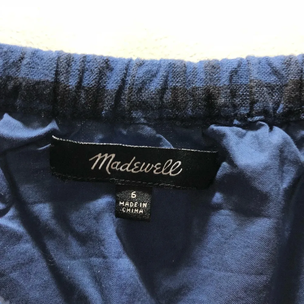 Madewell Plaid Off Shoulder Dress - Image 5