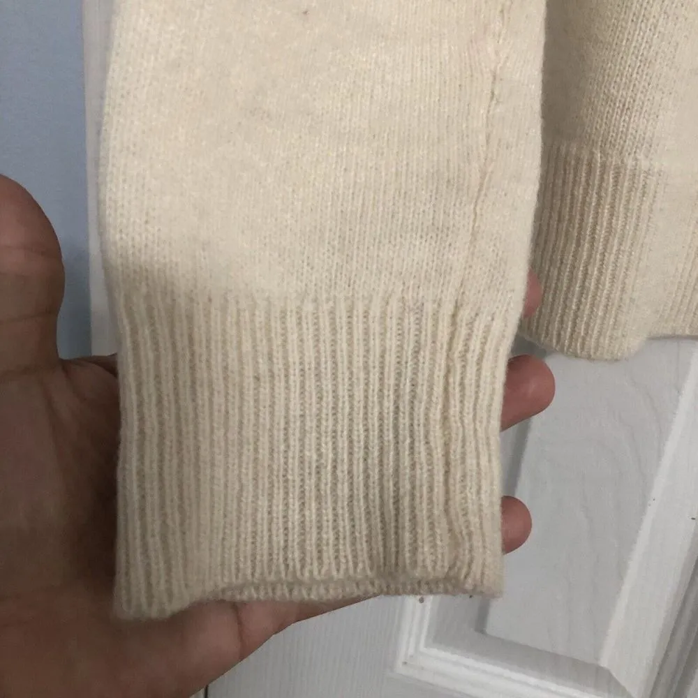 Vineyard Vines Cream Pink Whale Crewneck Sweater Fair Isle‎ Women's Small Rare - Image 8