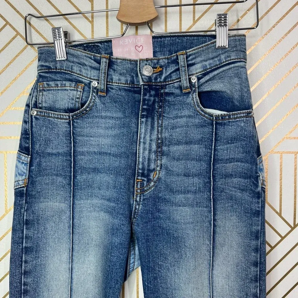 Revice Venus Crop Star Jeans in Stargazer Medium Wash‎ Blue Size 26 - Image 3