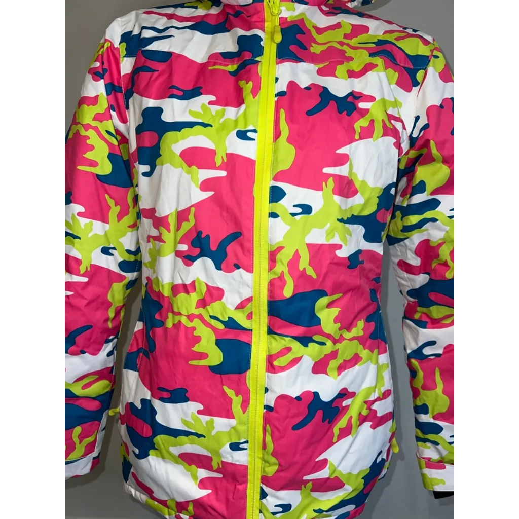 Women's Ski & Snow Jacket M Pink White Camo Size M - Image 2