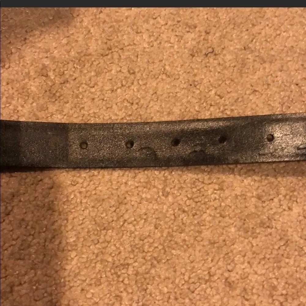 Burberry Black Leather with Gold Plaque Belt - Image 8