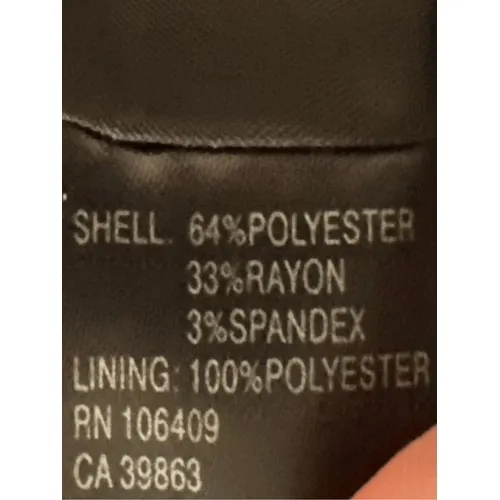 TAHARI Womens sz 14P Classic Black Two Button Collared Blazer Jacket Career Work - Image 4