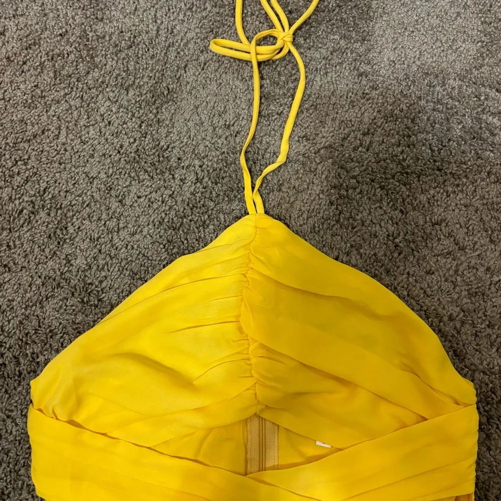 Revolve Superdown Harlie Yellow Halter Top - Image 3