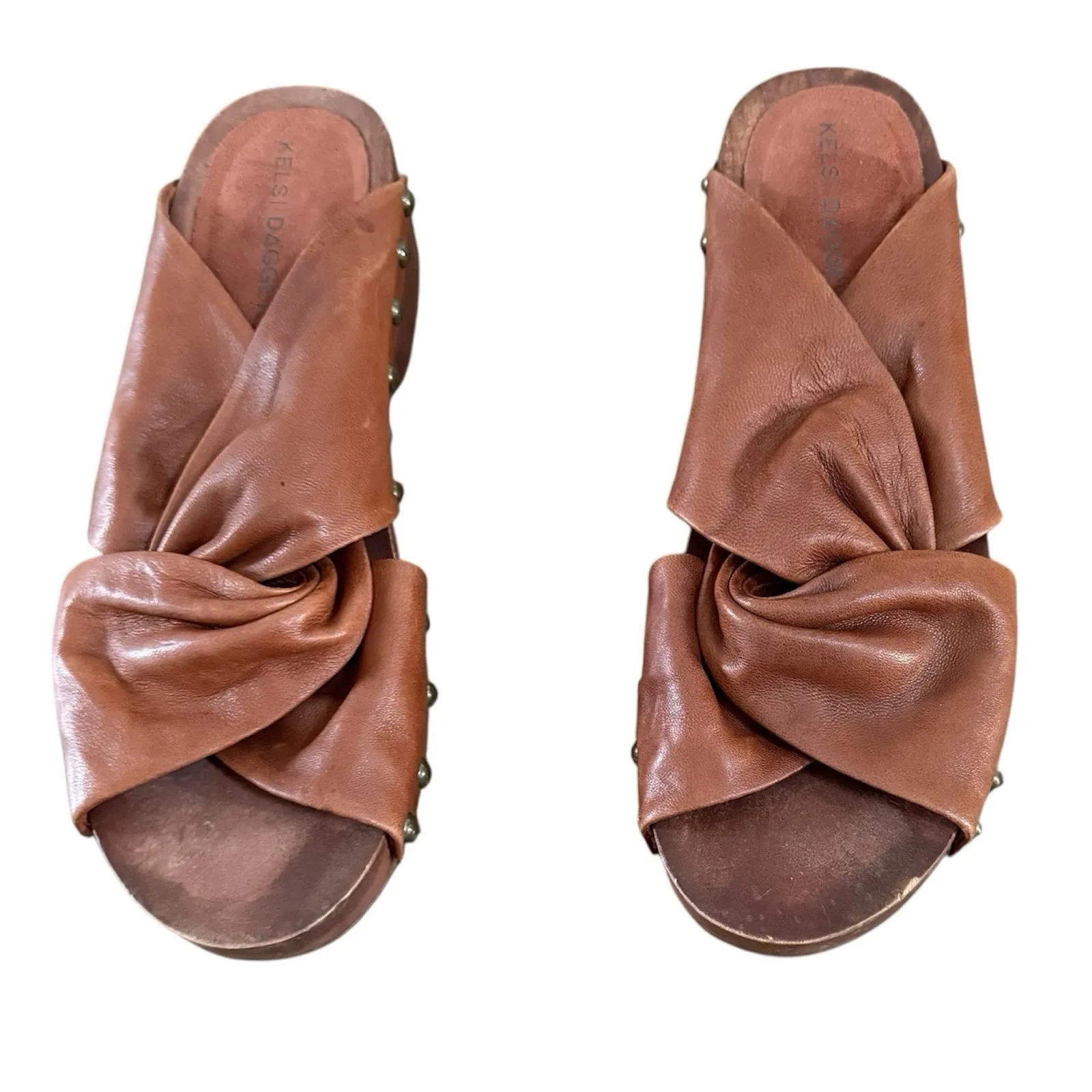 Kelsi Dagger  Brooklyn Sprinter Slide Sandal Womens 7 Brown Leather - Image 3