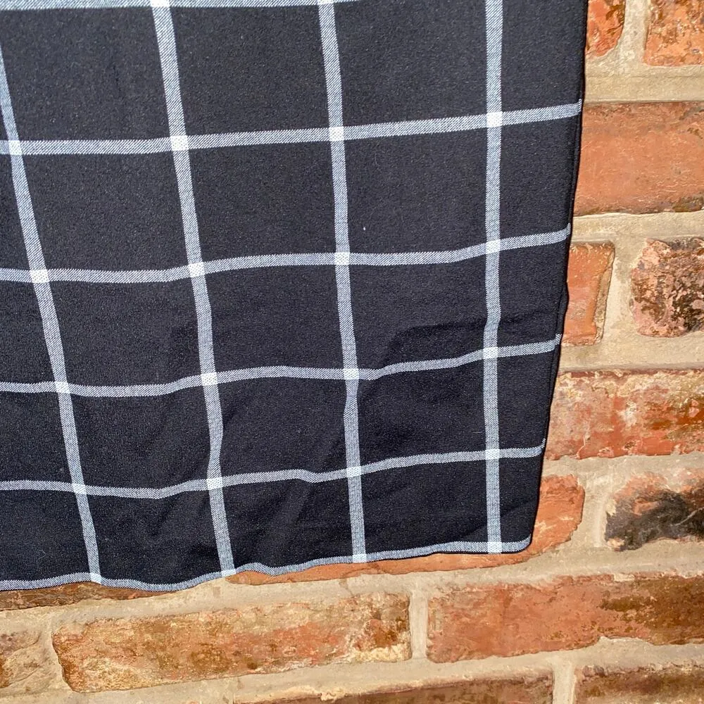 Amanda & Chelsea Black White Windowpane Plaid Pencil Straight Skirt Women's 0 - Image 3