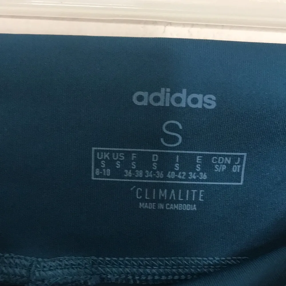 Adidas colorblock climalite move athletic tight leggings size small - Image 9