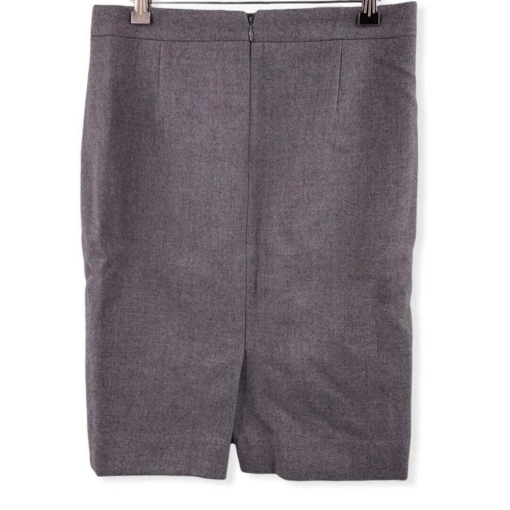 J Crew Grey Wool No 2 Pencil Skirt Size 4 - Image 2