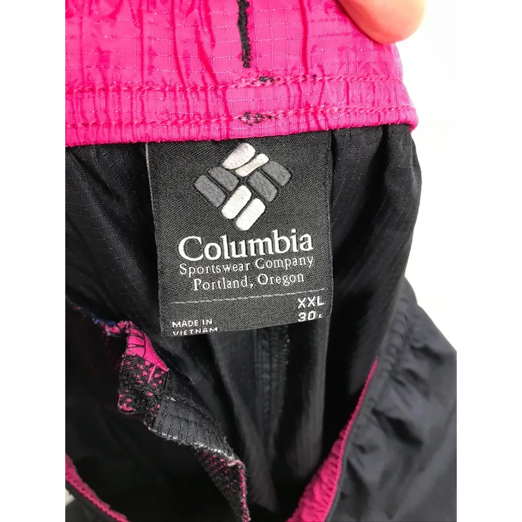 Columbia Sportswear Womens Pants Black Pink Trim Nylon Lined Size XXL - Image 2