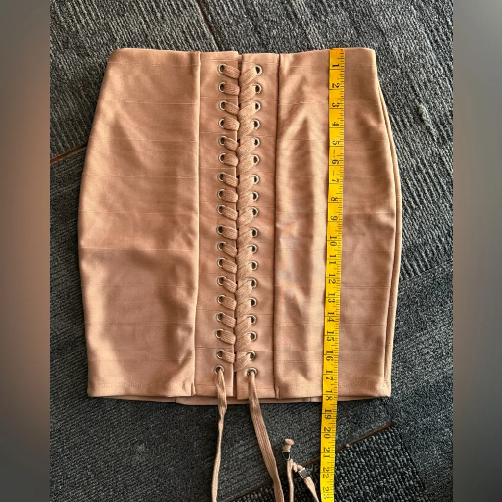 HAUTE MONDE Skirt Corset Bandage Bodycon Camel Beige,
Size Medium - Image 10