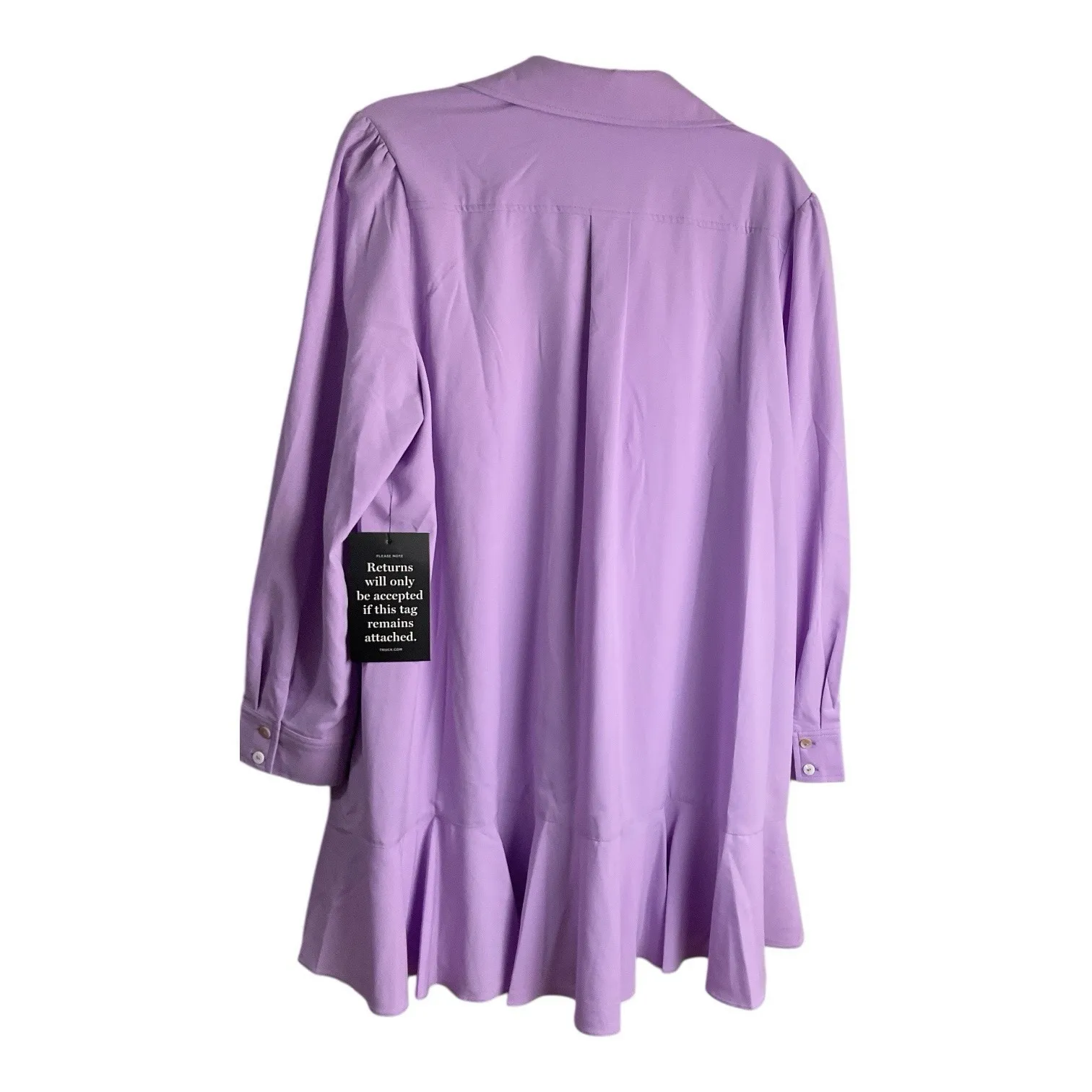 Tuckernuck Women's Lavender Callahan Shirt Dress Ruffle Hem Swing Style Size XXL - Image 4