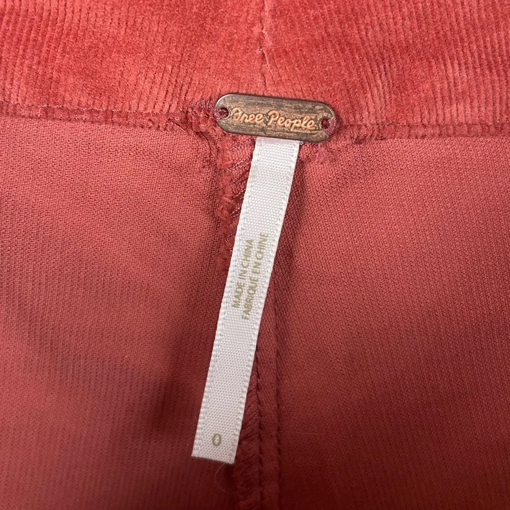 Free People Pleated Micro Mini Cord Skort in Roasted Russet Size 0 Low Rise Y2K - Image 8