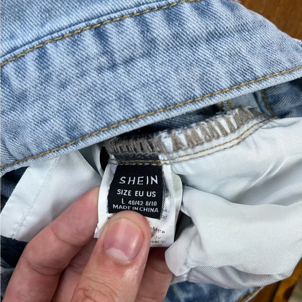 Light Blue Denim High Rise Mom Jeans - Image 3