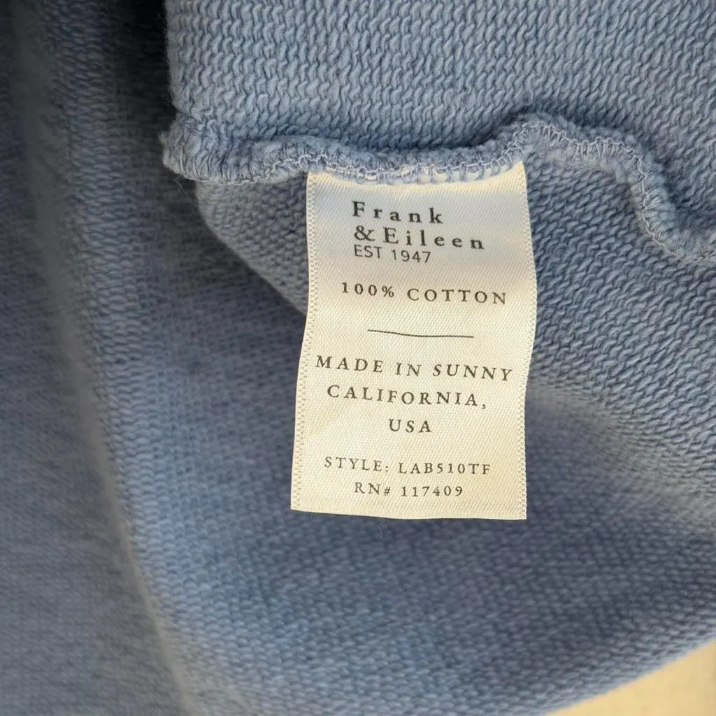 Frank & Eileen Patrick Triple Fleece Popover Henley in Frost, Size Small - Image 6