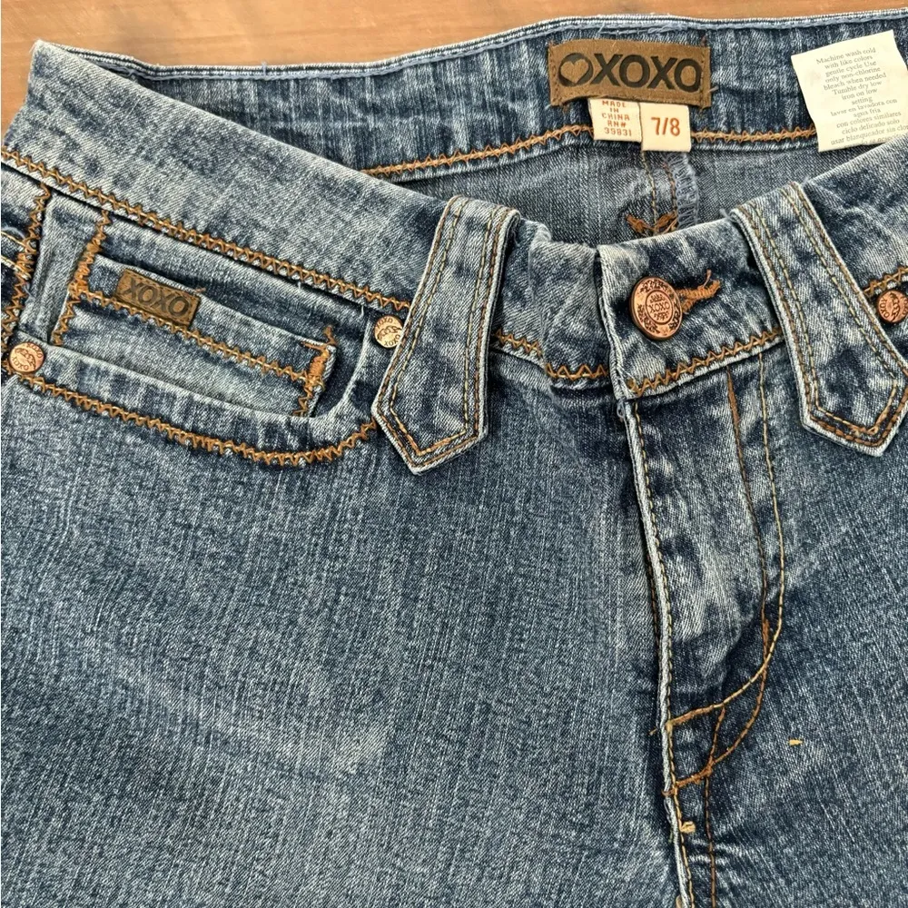 - X.O.X.O. Vintage (early 2000s)Y2K light wash crop denim 7/8 - Image 4