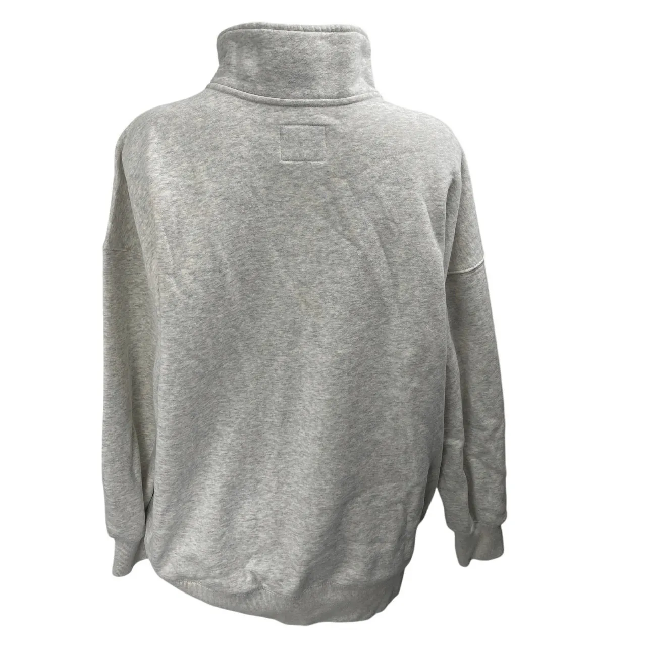 Abercrombie & Fitch Soft Max Women Gray 1/4 Zip Long Sleeve Fleece Sweatshirt M - Image 2