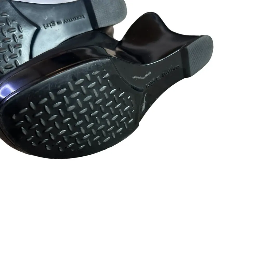 Tommy Girl Retro Y2K Backless Closed-Toe Wedges Slip On Leather SIze 8.5 Women's - Image 11