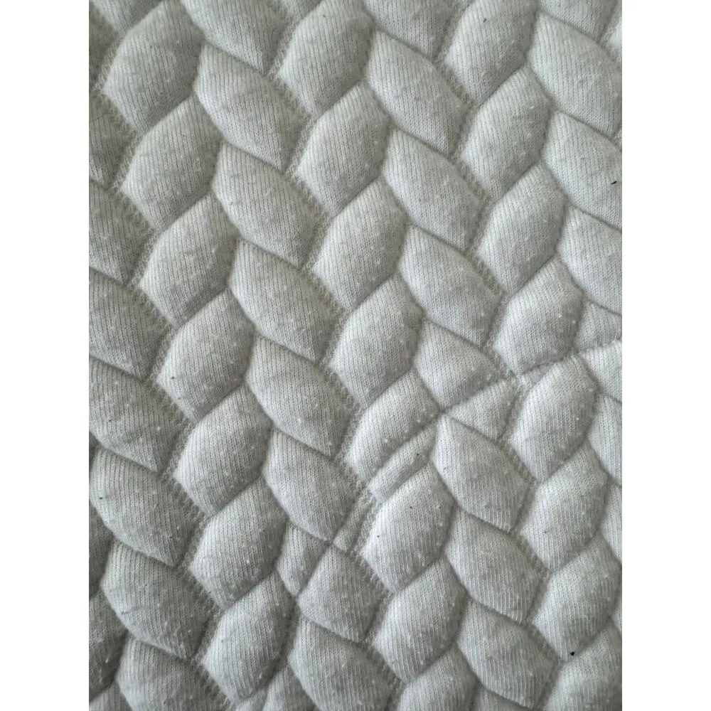 GapFit XS White Quilted Funnel Neck Pullover Sweatshirt Textured Cozy - Image 7