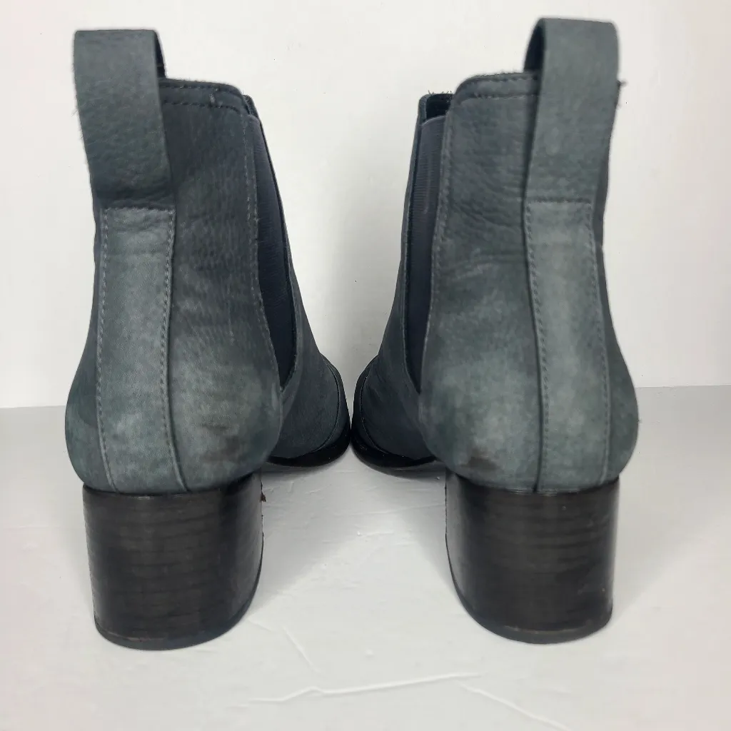 Rag‎ & Bone Walker Ankle Chelsea Charcoal Gray Nubuck Leather Bootie Size EU 39 - Image 6