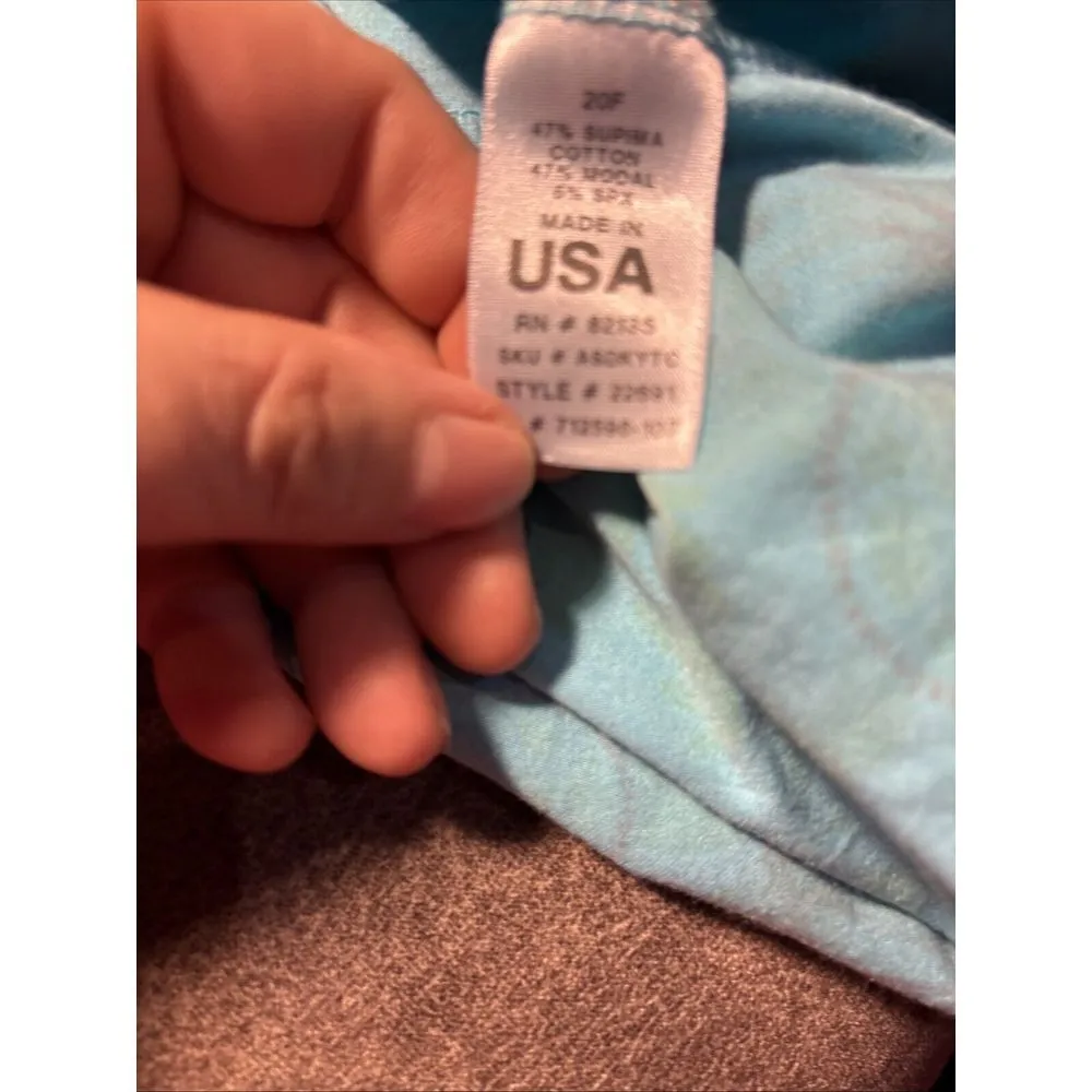 Fresh Produce Dress Women's Medium Blue Beach Ocean Resort Summer Preppy Coastal - Image 5